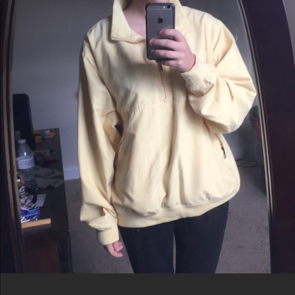 Light yellow retro adidas windbreaker